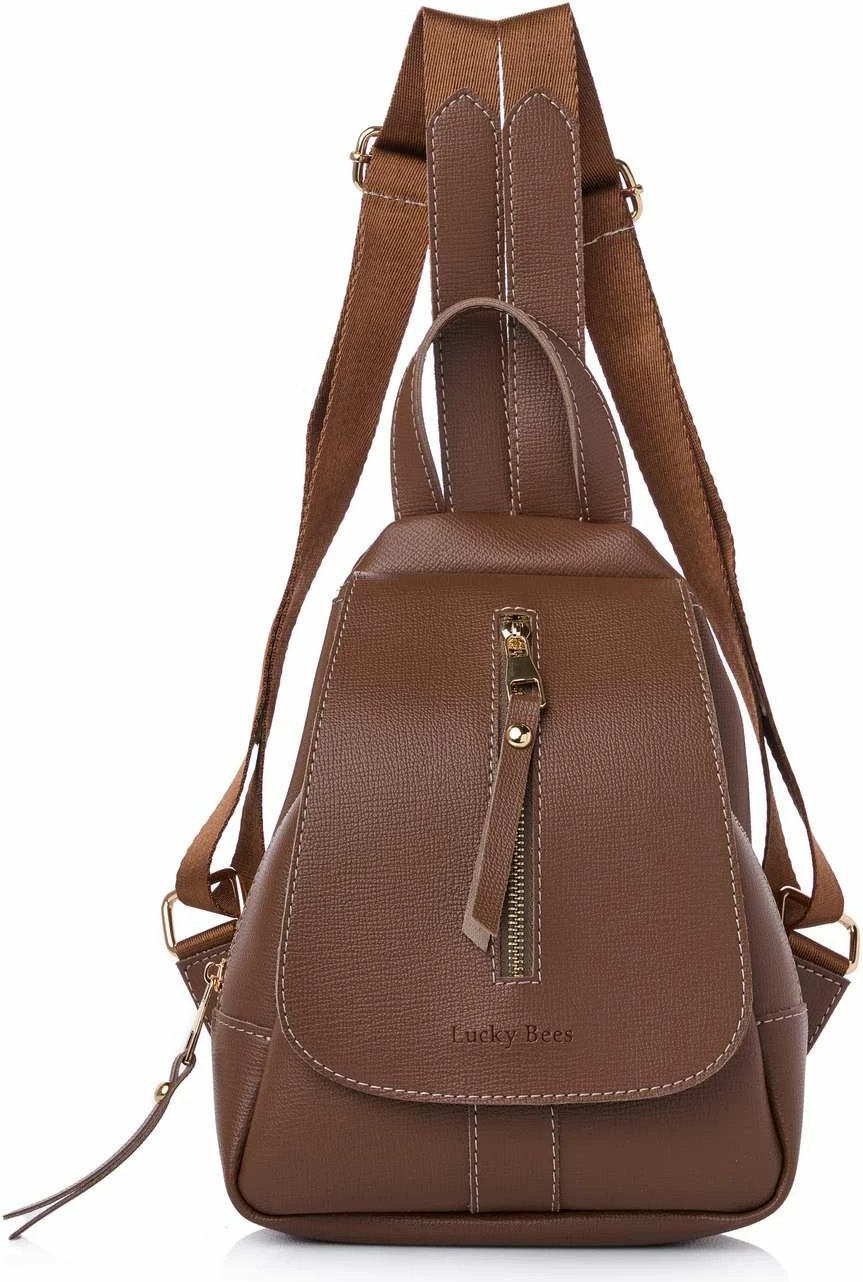 Çantë shpine Lucky Bees, ngjyrë mink, 945 v2