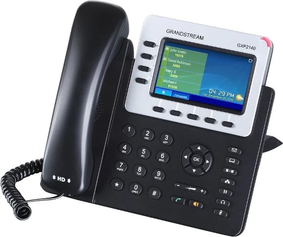 Telefon IP Grandstream GXP2140 HD, 4 linja SIP, Ekran 4.3", i zi