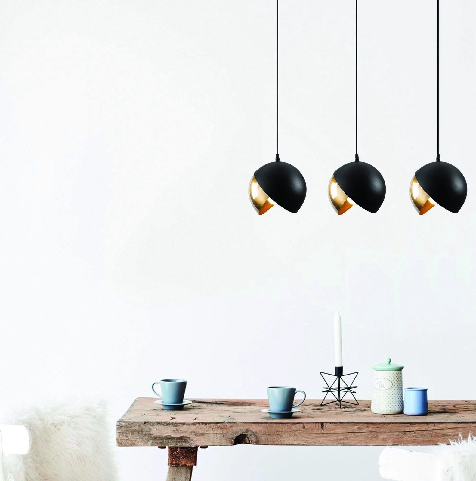 Llambë tavani Opviq, Berceste - 252-S1, e zezë dhe ari