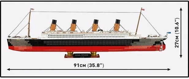 Set blloqesh ndërtimi Cobi Titanic COBI-1686, 3260 pjesë, Historical Collection, 91 cm