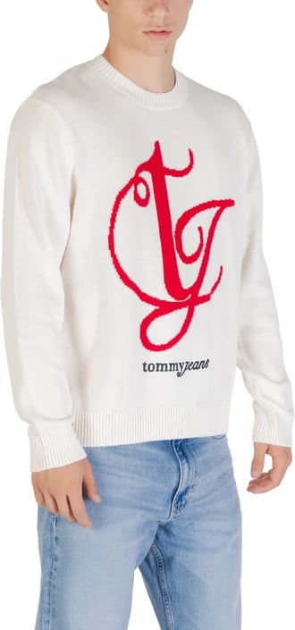 Xhemper për meshkuj Tommy Hilfiger Jeans, i bardhë