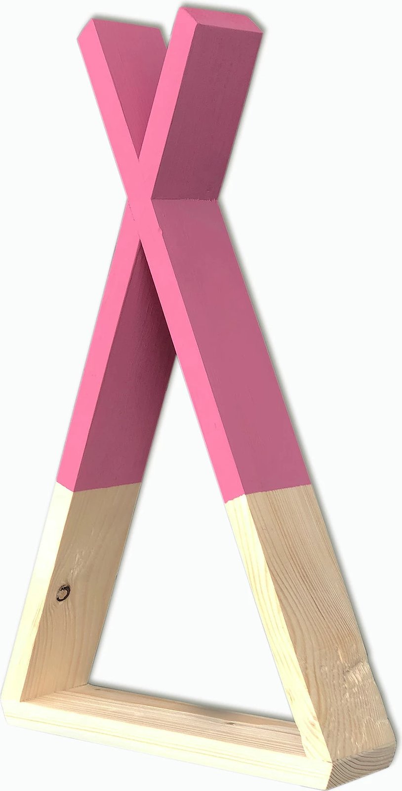 Raf muri Hanah Home, Raf142, ngjyrë arre dhe rozë, 25x42x6cm