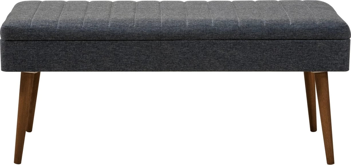 Set tavoline zgjeruese me karrige e konsol (6 pjesë), Skye Decor, Vina Bench 04 1048, ngjyrë arre, blu e errët