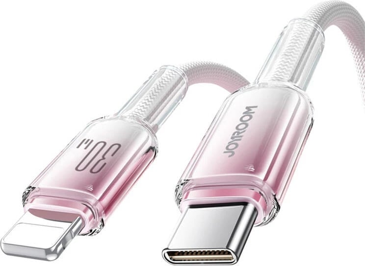 Kabllo USB-C në Lightning Joyroom S-A42, 1.2m, 30W, e bardhë
