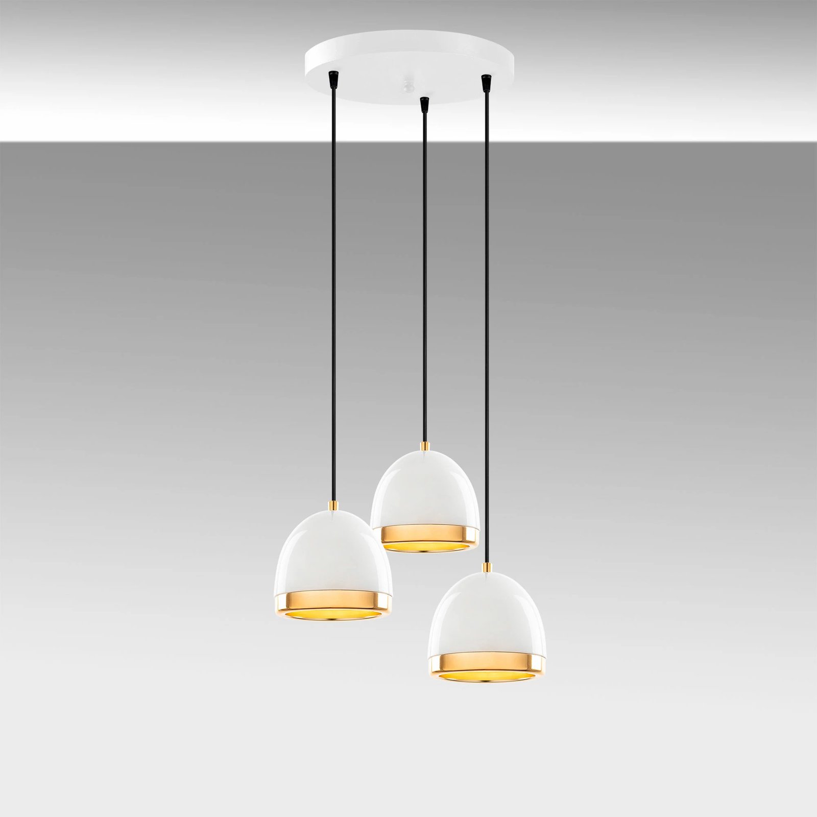 Llambë tavani Opviq, Mugo, e bardhë dhe e artë, 35x35x110cm