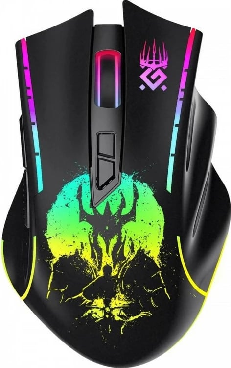 Maus gaming pa tela Defender Kronos GM-695 RF, 1000–1600 DPI, 6 butona, bateri 400 mAh, i zi