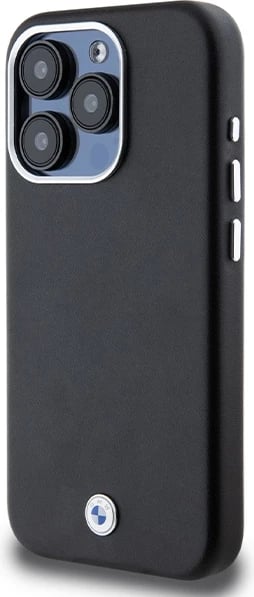 Mbështjellës BMW Signature Wrapped Metal MagSafe për iPhone 15 Pro, i zi