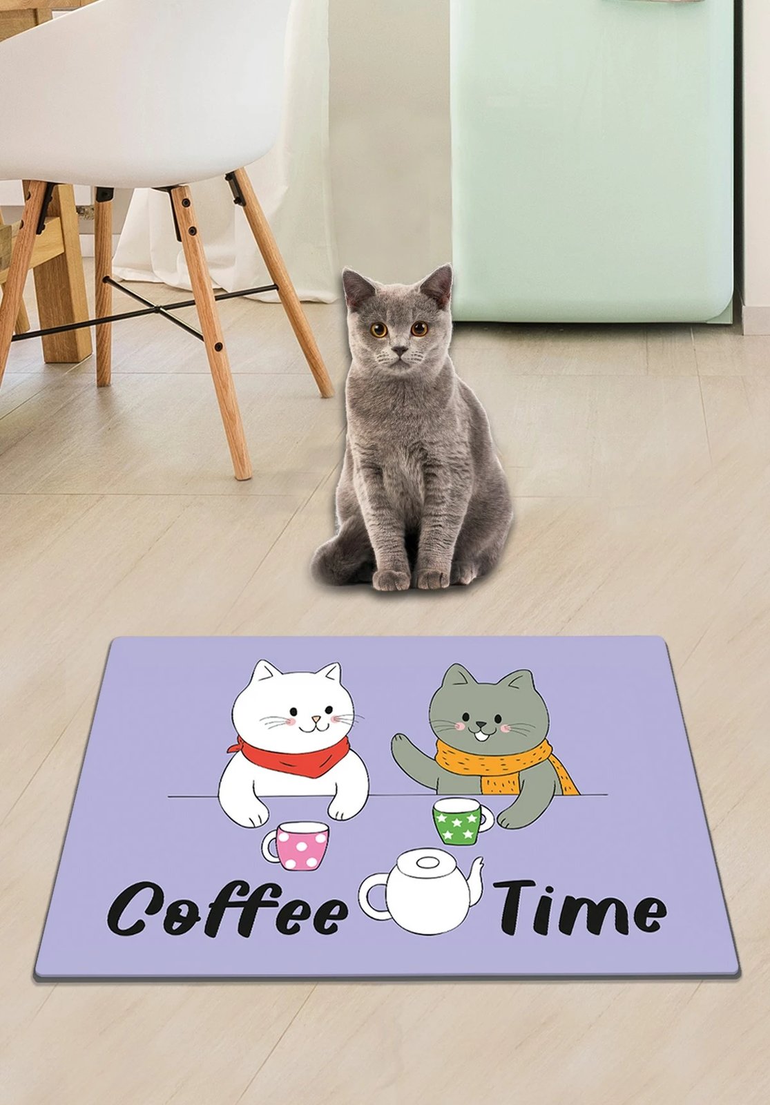 Tapet për rërë mace, Paws & Whiskers, Locafe, shumëngjyrësh, 40x60cm