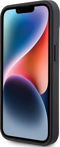 Mbështjellës BMW Perforated Twisted Line MagSafe për iPhone 15/14/13, i zi