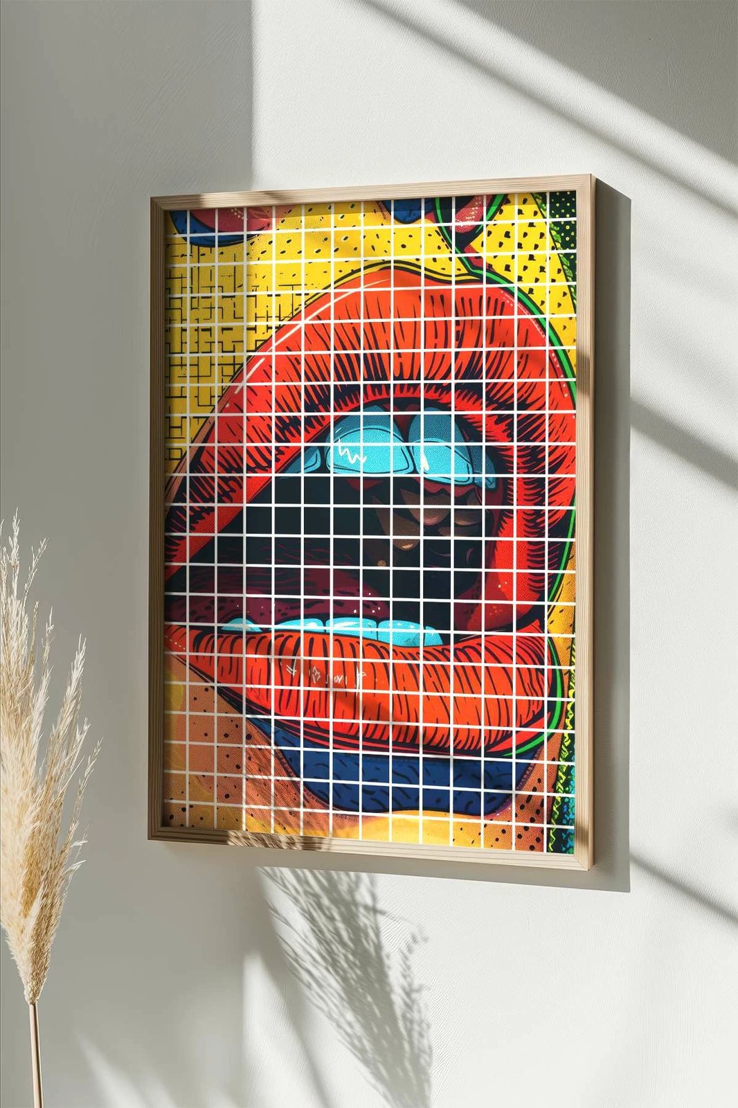 Pikturë dekorative me kornizë, Popkare28, shumëngjyrëshe