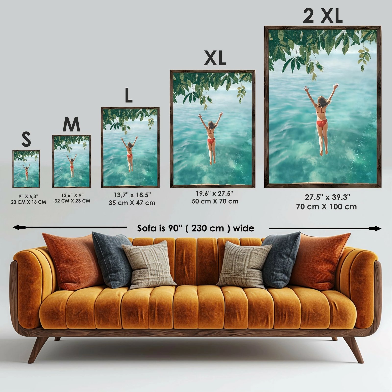 Pikturë dekorative me kornizë MDF, Wallity, GE102-L