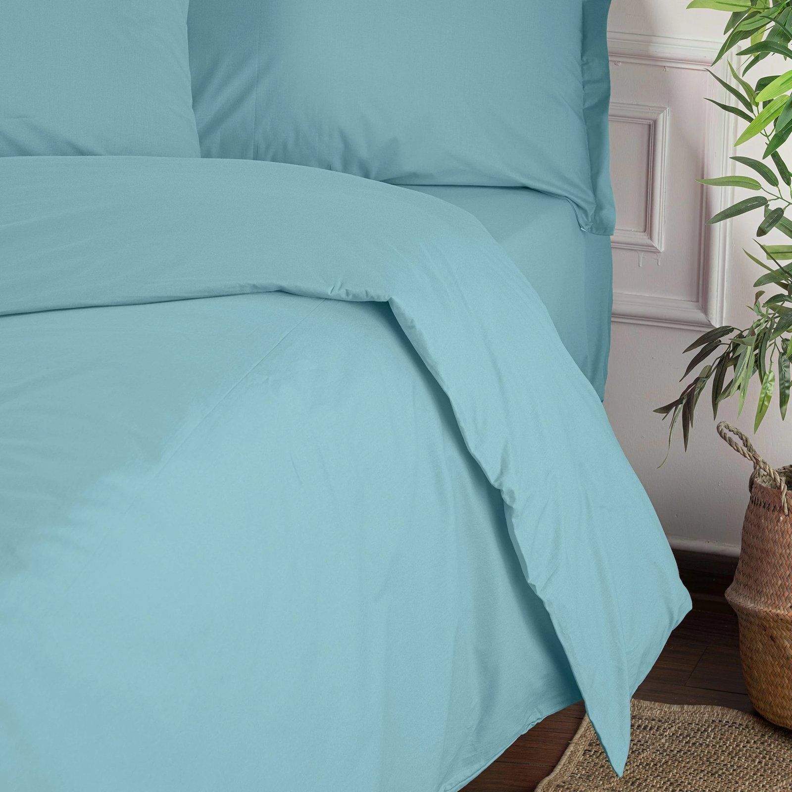 Jorgan mbulesë njëpersonëshe, ngjyrë blu petrol, L'essentiel, Nesto