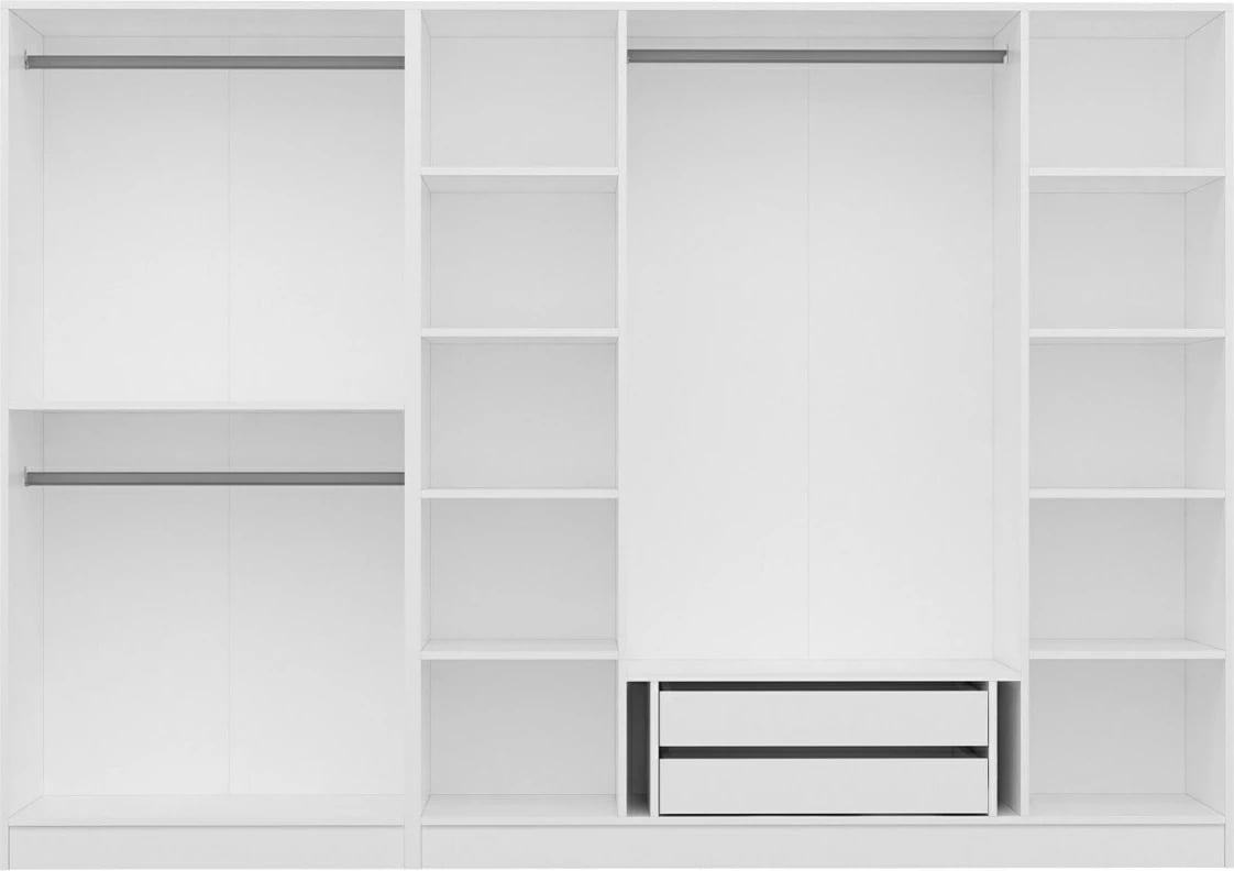 Dollap garderobe Skye Decor, ngjyrë e bardhë, 3819