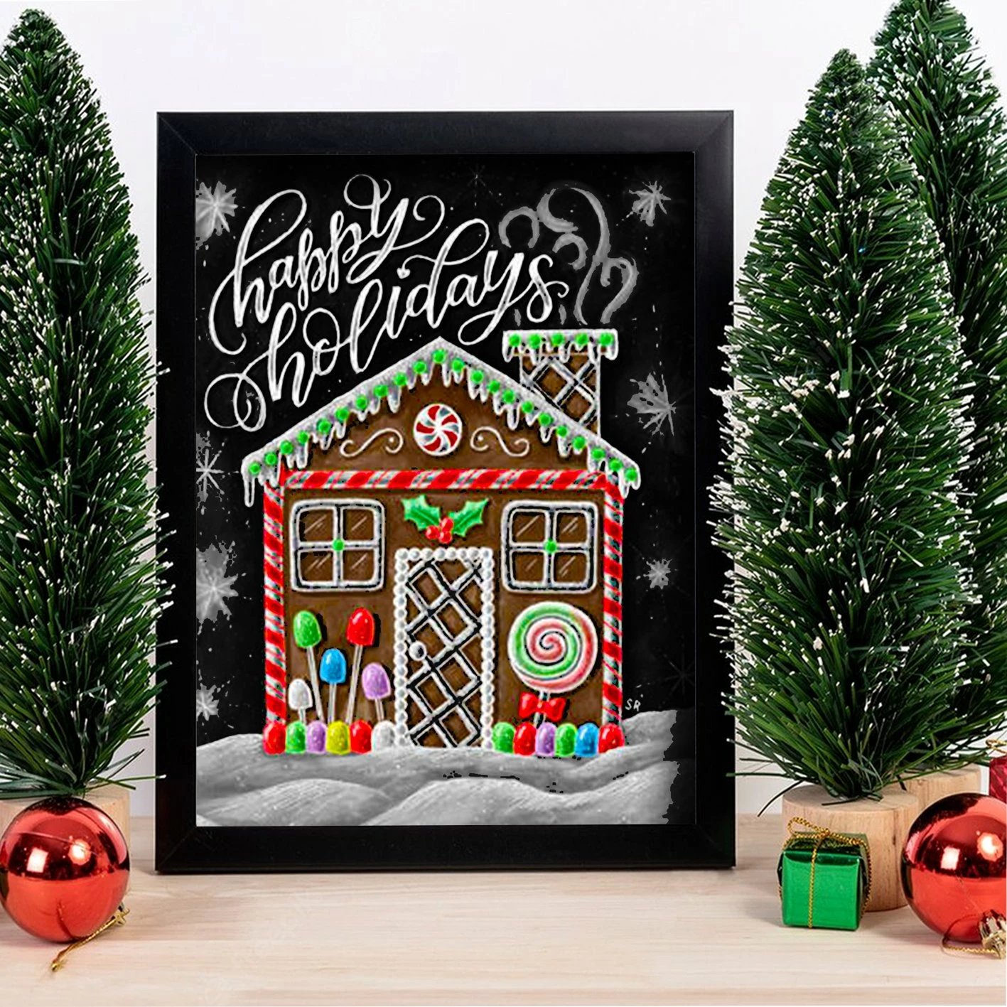 Pikturë dekorative me kornizë, MDF, shumëngjyrëshe, SC7436501393397, 24x29cm