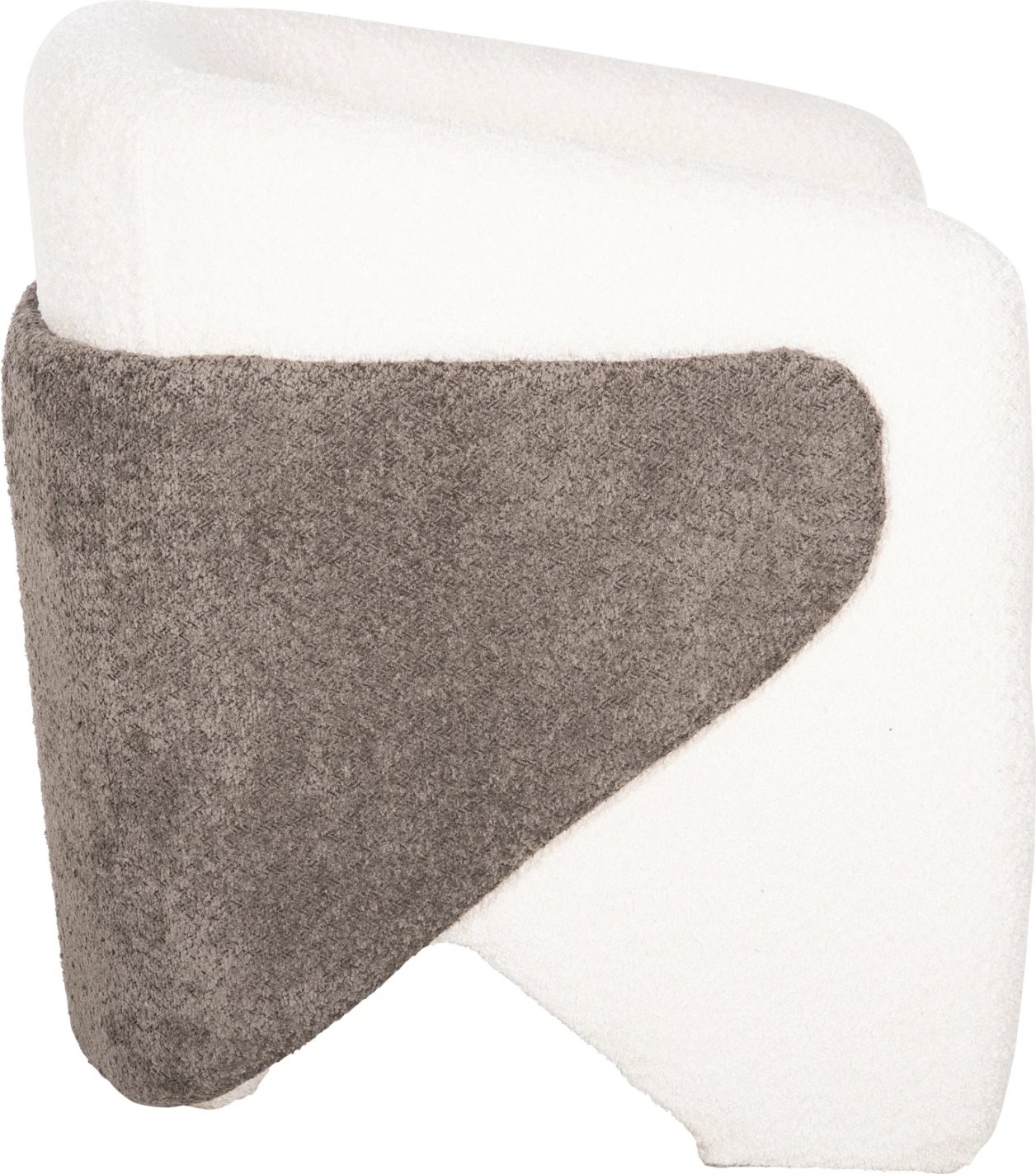 Fotelje DOPER, pëlhurë boucle, bardhë-gri, FH9590.06, 68x72x76 cm