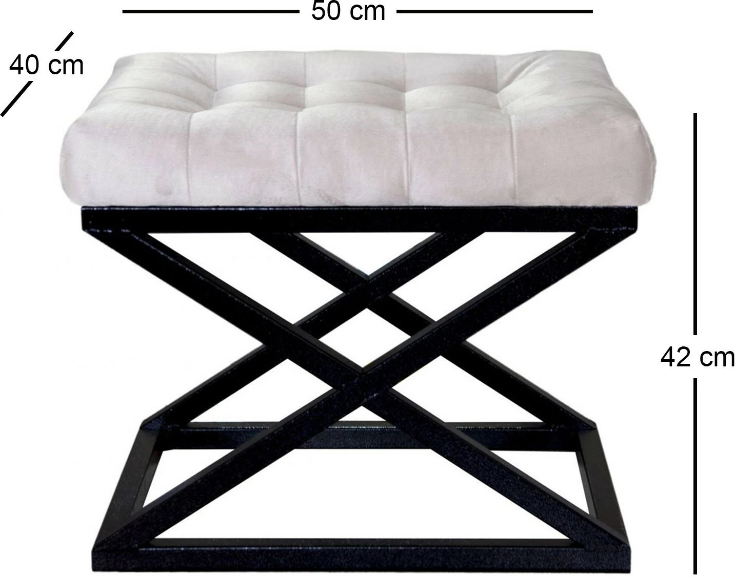 Puf Atelier del Sofa, kapraz, e zezë dhe e bardhë v3