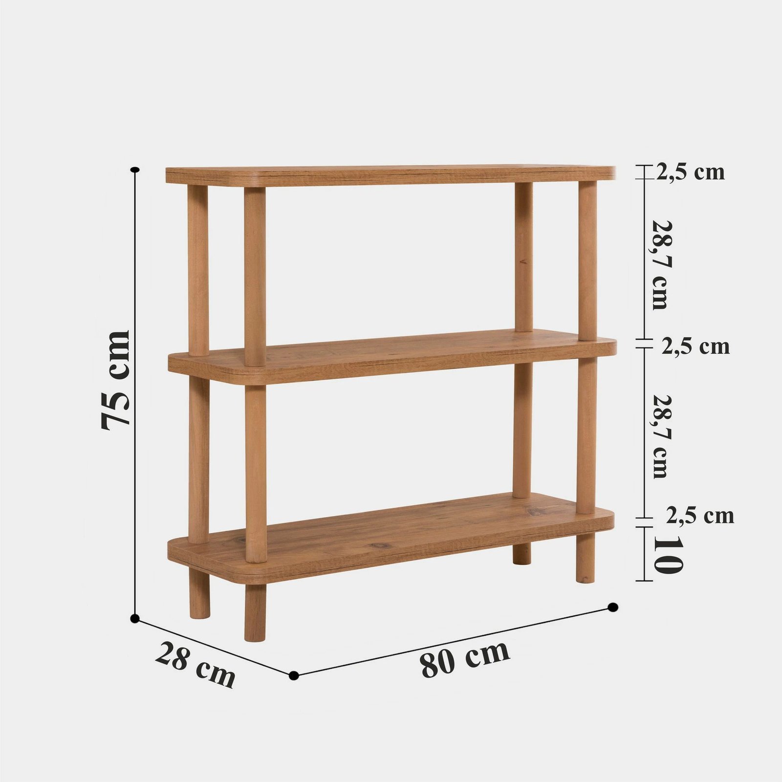 Raft librash Hanah Home Step, ngjyrë pishë Atlantike