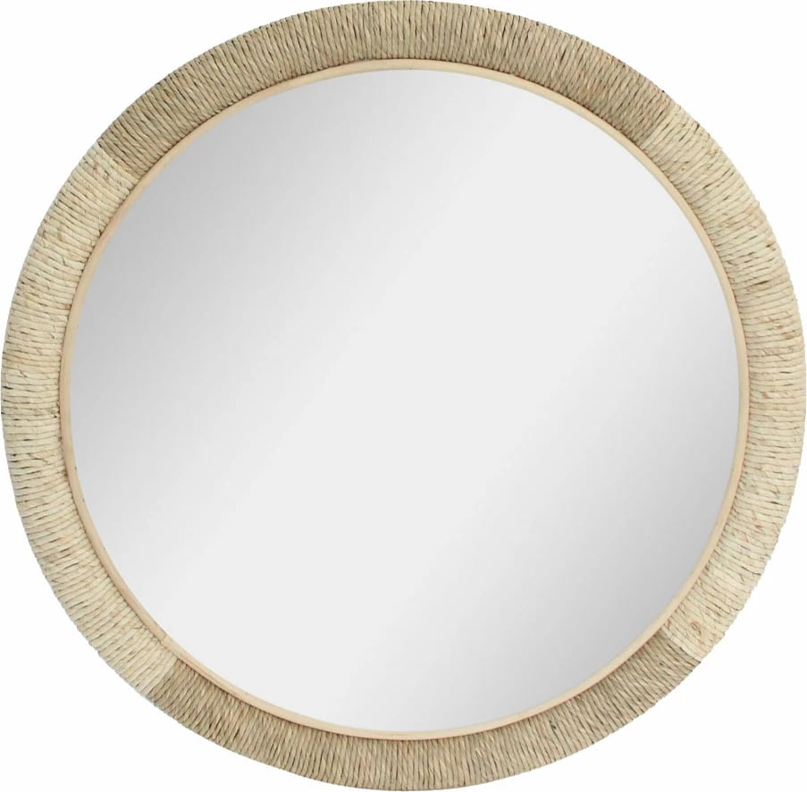 Pasqyrë rrethore Sikinos, ngjyrë natyrale, 76x4.5x76 cm