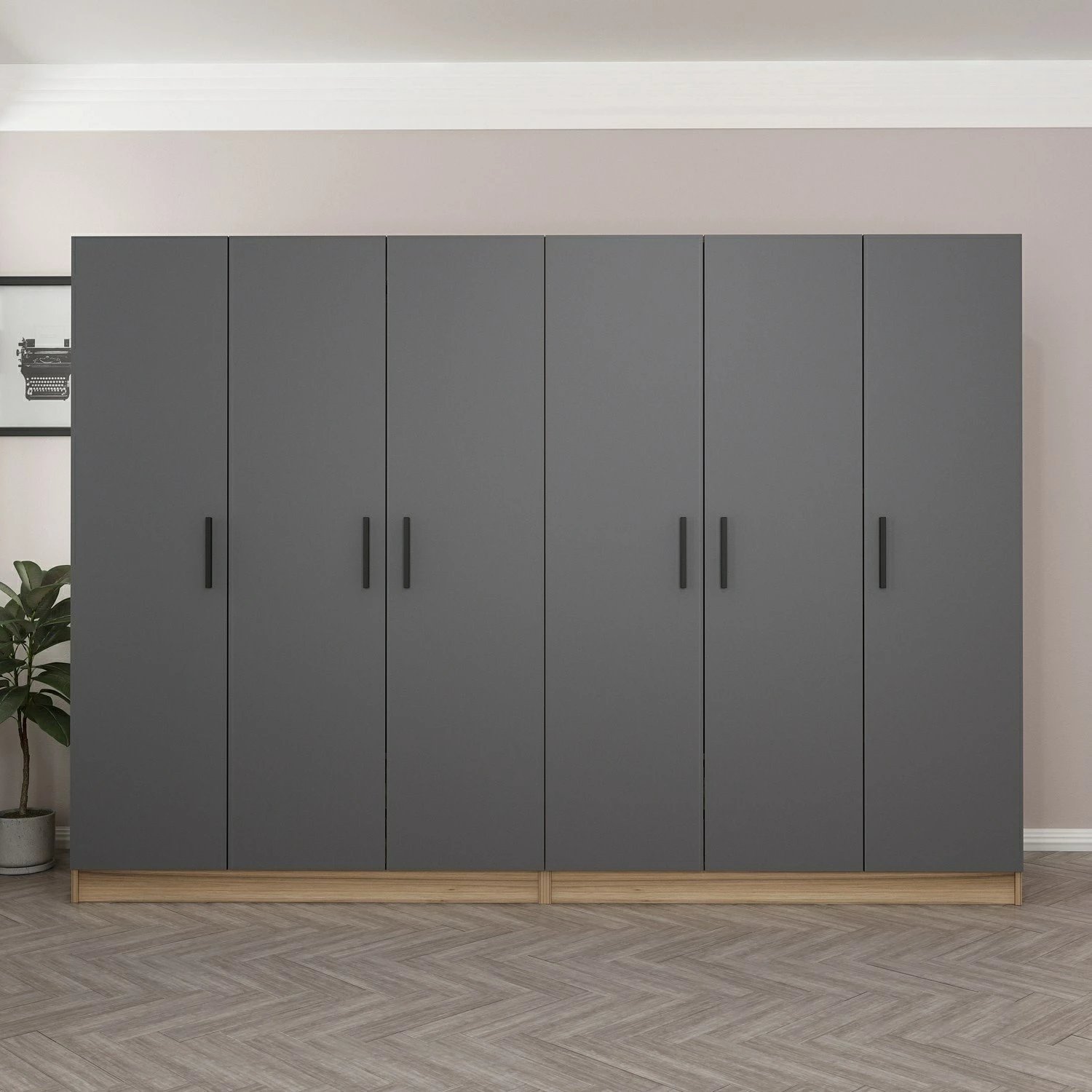 Dollap Skye Decor, ngjyrë antracit, Kale - 7641