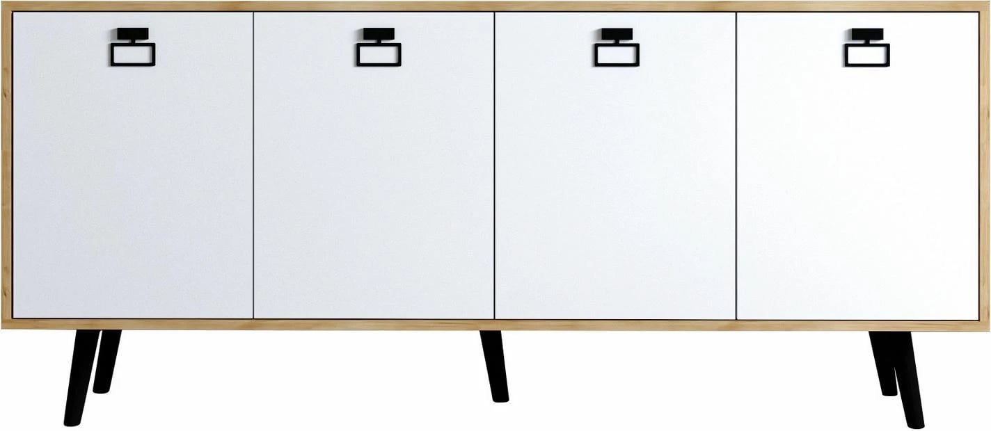 Konsolë moderne Skye Decor, Mirza 180, ngjyrë lis safir dhe e bardhë