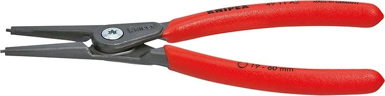 Knipex circlip pinca, 49 11 A1, 140mm, krom-vanadium, dorezë plastike, e kuqe