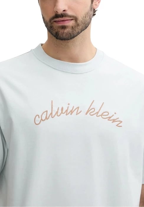 Maicë Calvin Klein Jeans për meshkuj, e kaltër e çelët