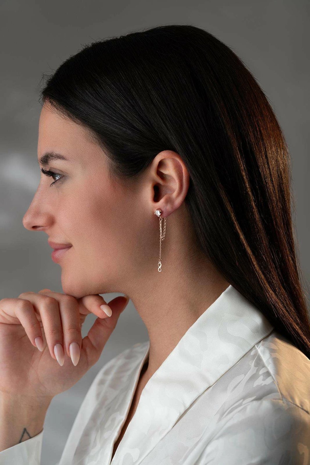 Vathë argjendi të hollë, ngjyrë ari rozë, Jumeon, NRZ1000277