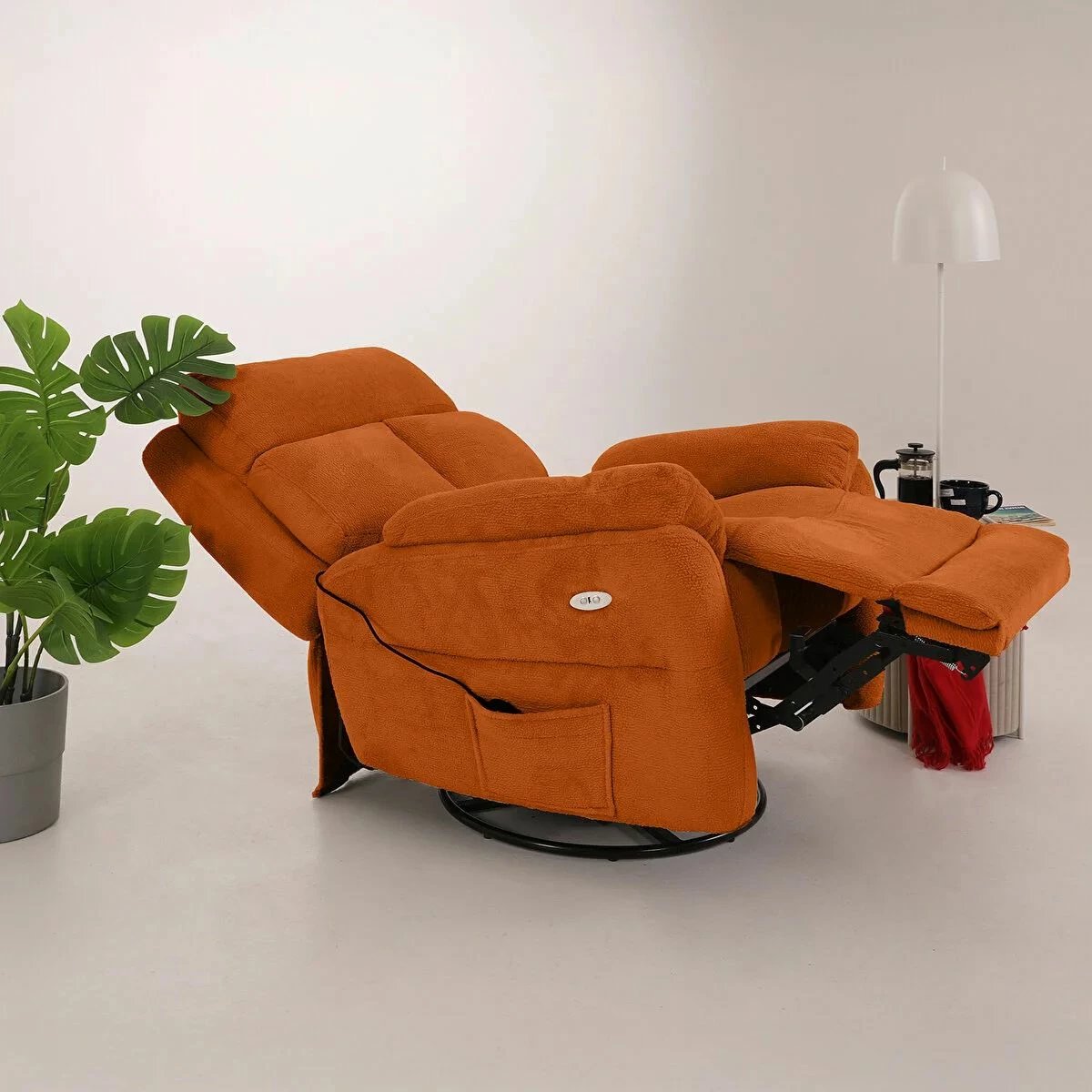 Karrige relaksuese Comfera elektrike, ngjyrë e kuqe tullë, Atelier del Sofa