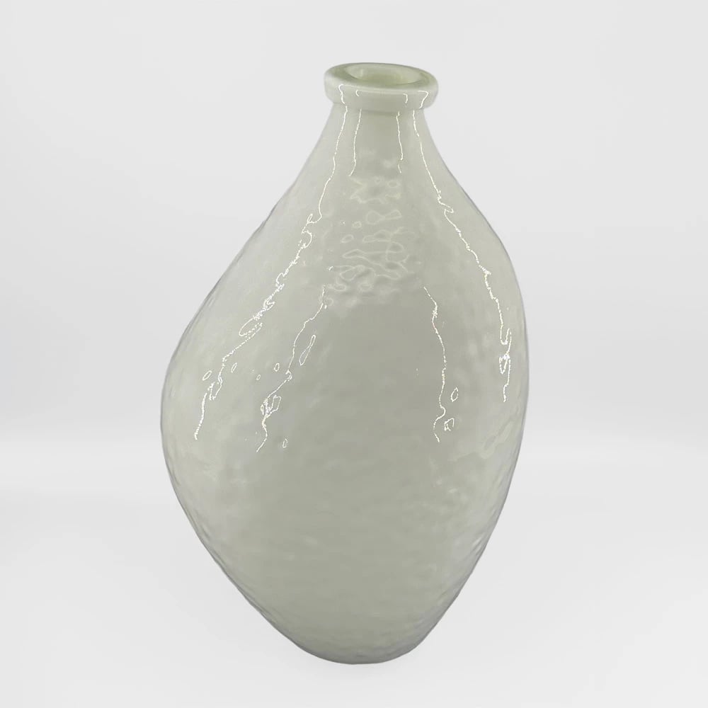 Vazo qelqi e bardhë, 22x22x35.5cm