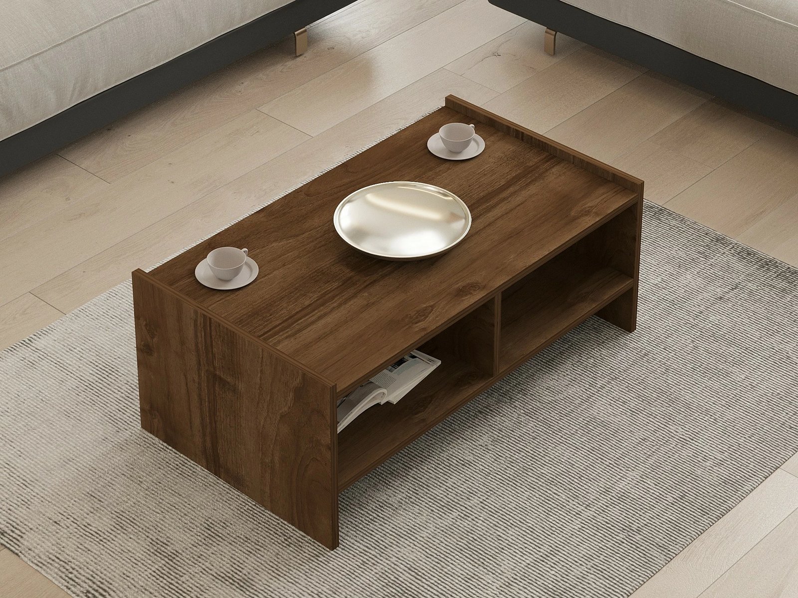 Tavolinë kafeje Hanah Home, Pera, ngjyrë arre