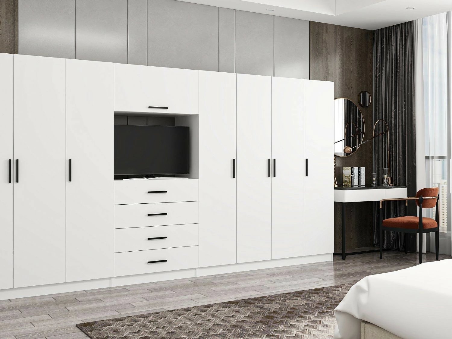 Dollap i madh për rroba, ngjyrë e bardhë, Skye Decor Minar Kale - 7828