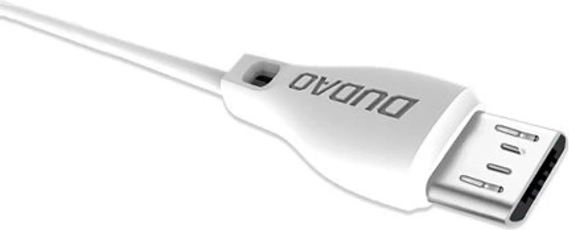 Kabllo karikimi dhe të dhënash, Dudao L4M, USB-A në MicroUSB, 1 m, 2.4A, USB 2.0 480 Mbps, e bardhë