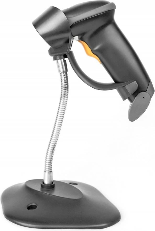 Skaner barkodësh Digitus DA-81002, me kabllo USB-RJ45, 1D/2D, QR Code, i zi, me mbajtëse