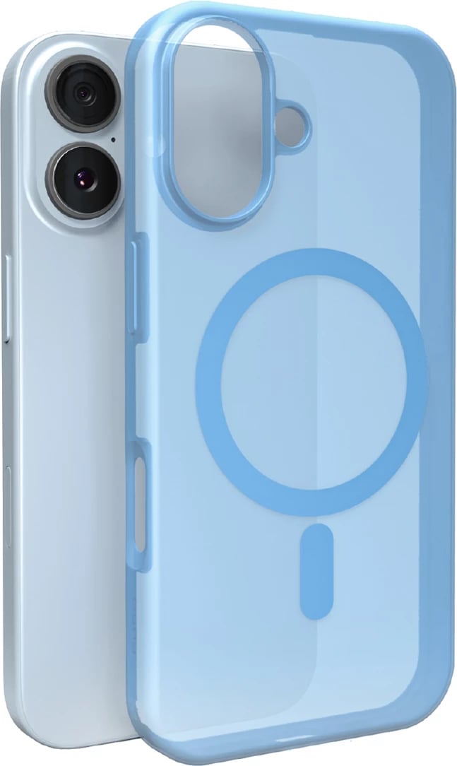 Mbështjellës Puro Daylight për iPhone 17, MagSafe, silikon, blu e tejdukshme