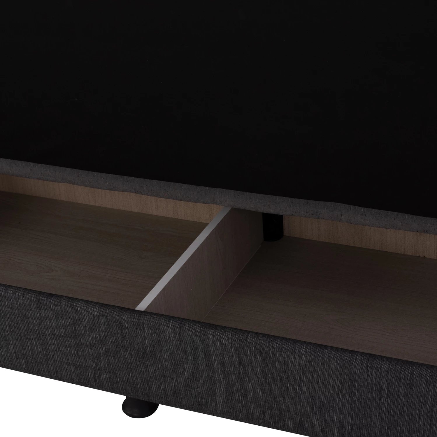 Sofa shtrat tre vendesh, ngjyrë gri, këmbë të shkurtra, pa krahë, FH3239.03