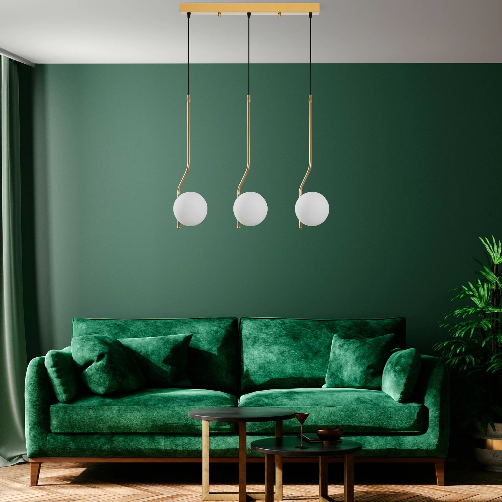 Llambë tavani Opviq, Tulıp, ngjyrë ari, 70x15x110cm