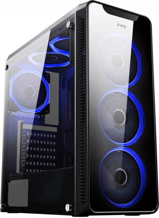 Kasë MS Armor V700, Midi Tower, xham i temperuar, 4 ventilatorë RGB, e zezë