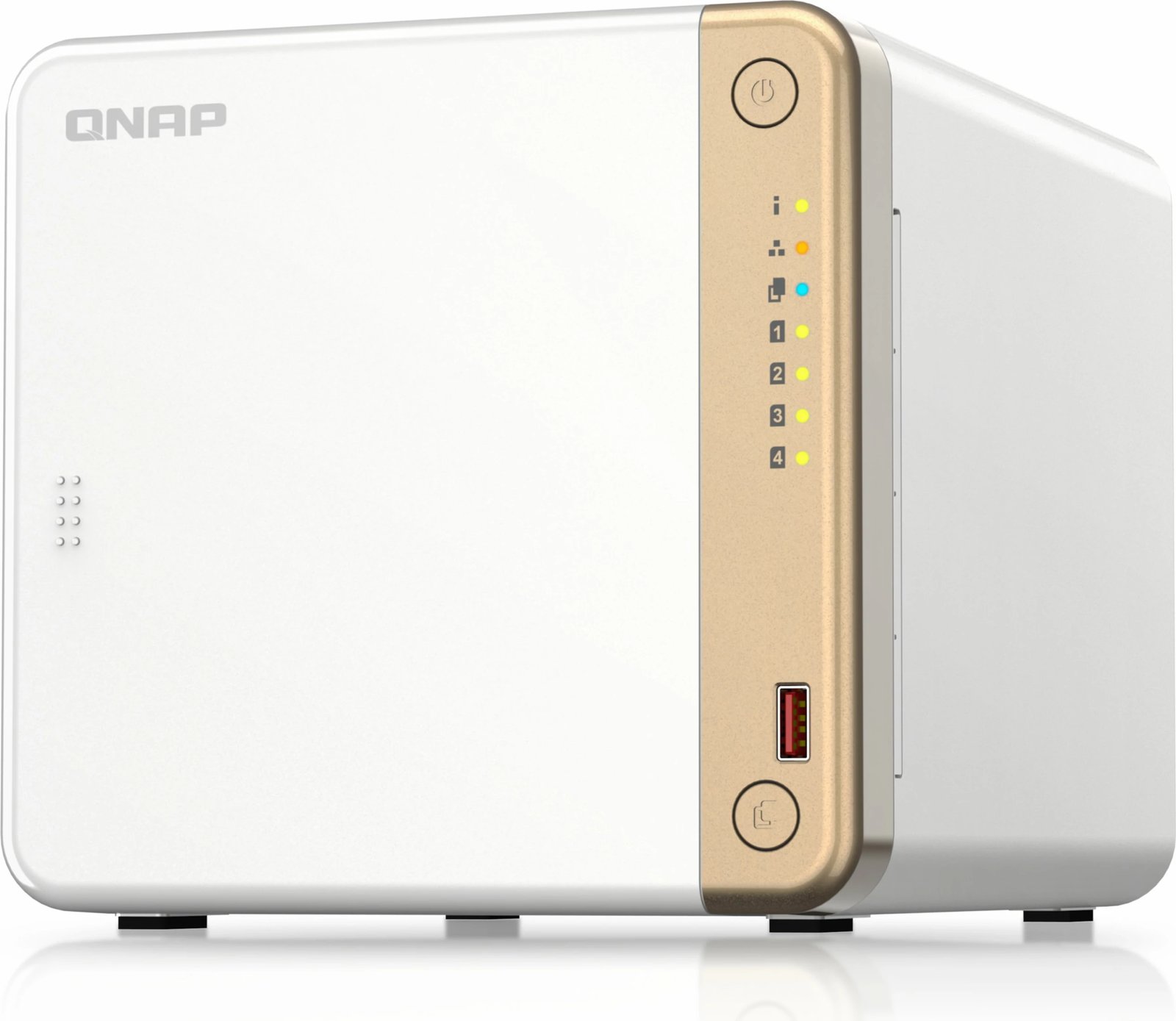 NAS QNAP TS-462-2G, Intel Celeron N4505, 2.5GbE, 2GB RAM, bardhë