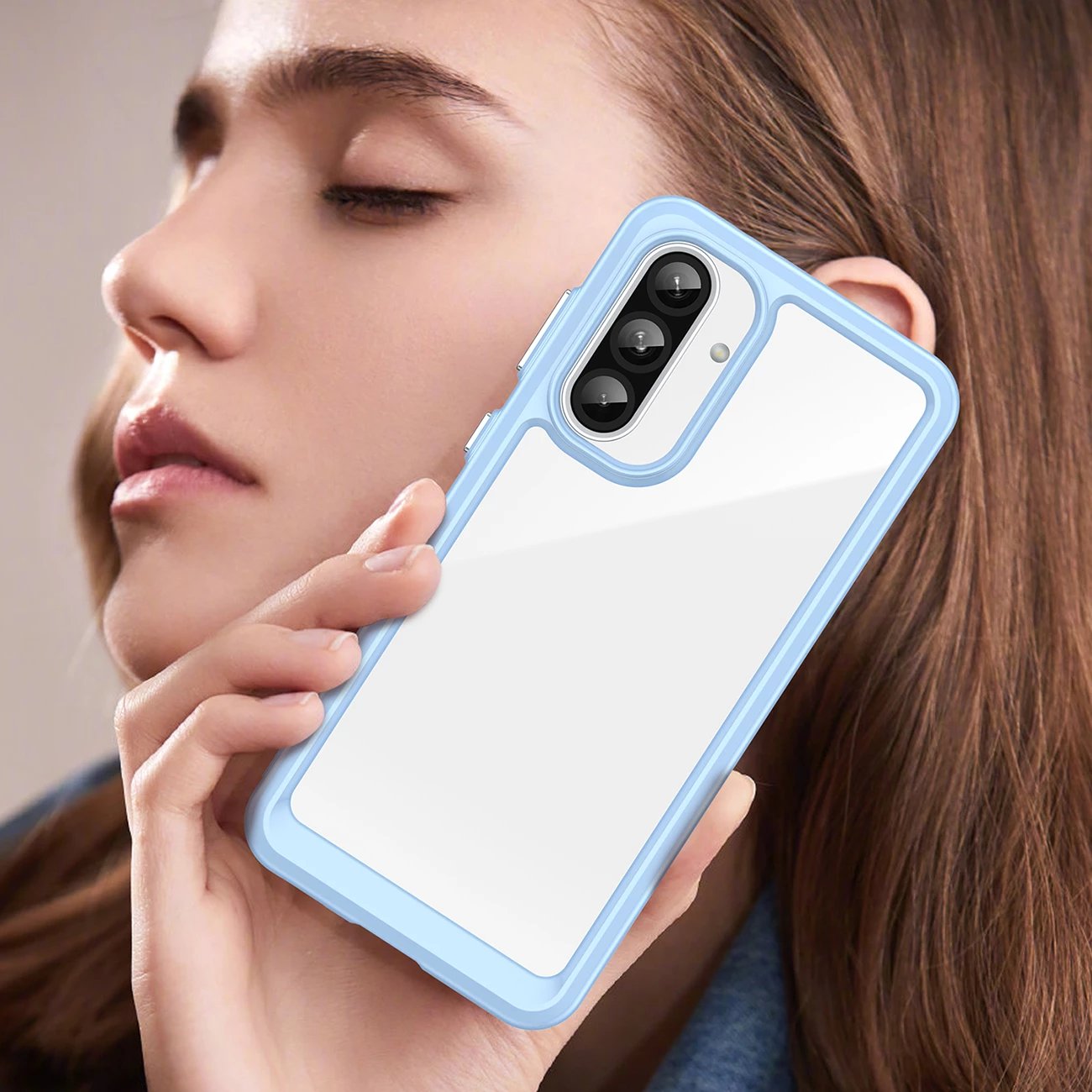 Mbështjellës Hurtel Outer Space Case për Samsung Galaxy A56, TPU/PC, Kaltër
