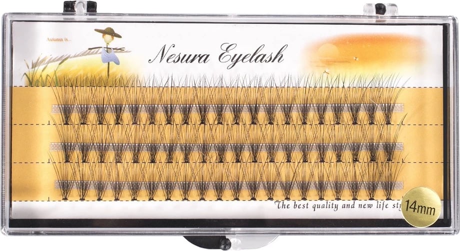 Kllastra për qerpikë Sunone Nesura Premium për femra 14mm e zezë 60 copë