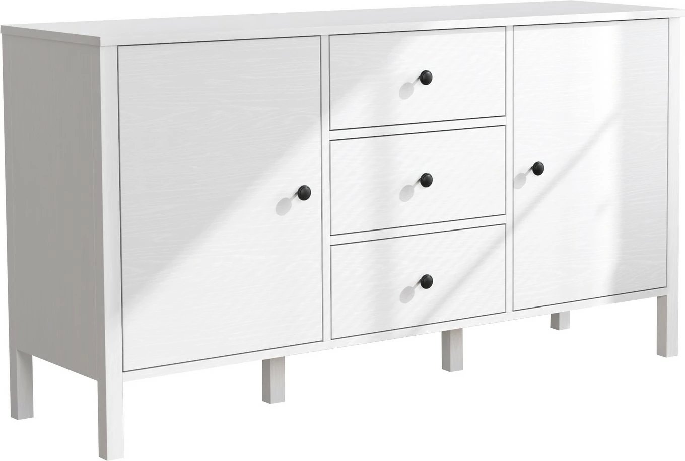 Konsol Hanah Home, FRN-20008, ngjyrë druri dhe e bardhë