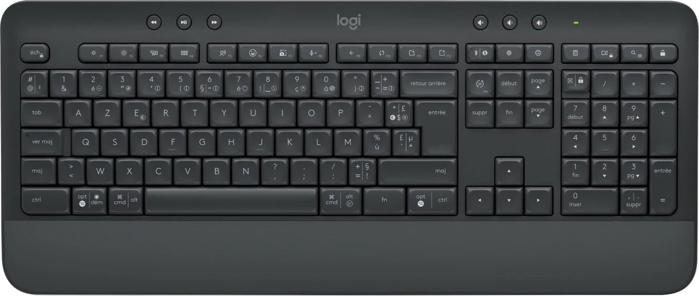Tastierë me maus Logitech Signature MK650 Combo, wireless, Bluetooth, membrane, AZERTY, graphite