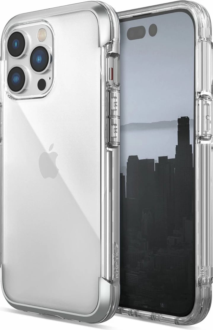 Mbështjellës Raptic X-Doria Air për iPhone 14 Pro, i blinduar, argjendtë