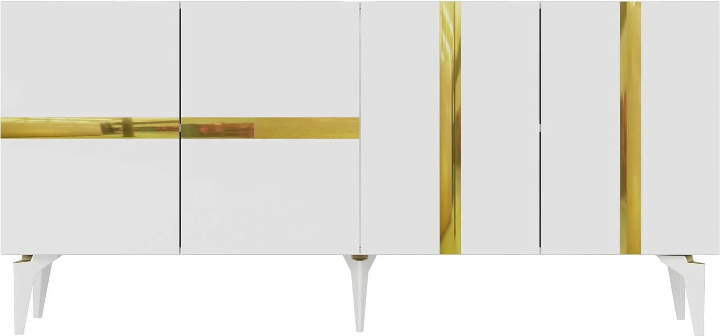 Konsolë Hanah Home, Vania, e bardhë dhe ari