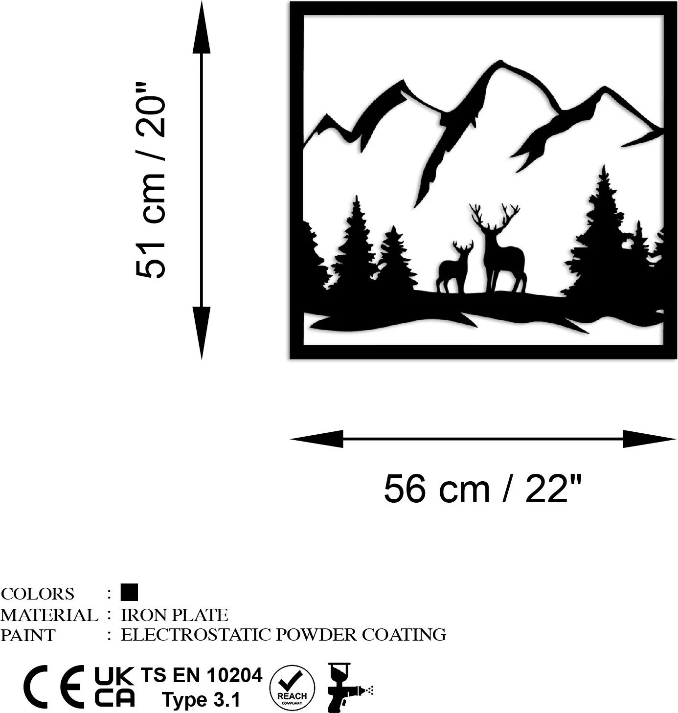 Aksesor dekorativ metalik për mur, Wallity, Nënë dhe Bir 1
