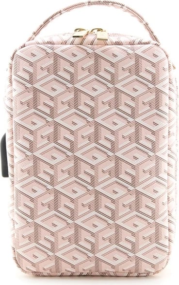 Çantë-organizer Guess GCube Stripe, 23.5x15.5x6.5cm, Rozë