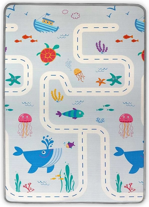 Dyshek loje me shkumë, Milly Mally Kinder Sea & Africa, 178x120 cm, trashësi 1 cm, i dyanshëm, sipas fotos