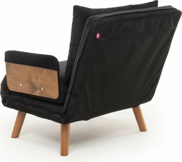 Krevat-karrige një vendës, Atelier del Sofa, Cosmo Single, e zezë