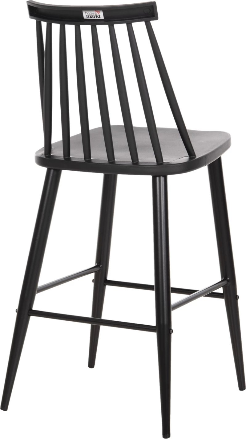 Karrige për bar mesatare VANESSA FH9300.12 polipropilen & metalike, e zezë, 45,5x46x97H cm., set prej 2 copë