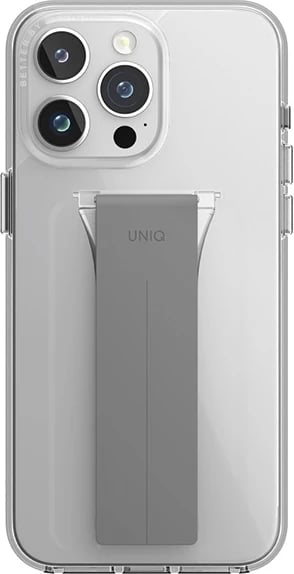 Mbështjellës UNIQ Heldro Mount me stand për iPhone 15 Pro Max 6.7", transparent